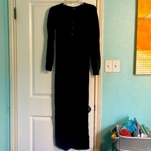 Polo Ralph Lauren black thermal maxi dress xs